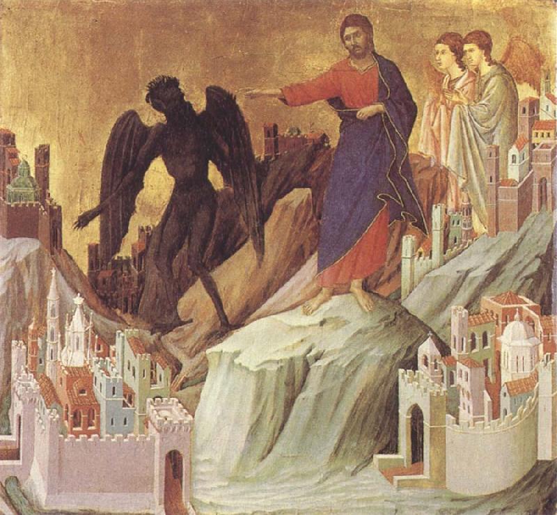 Duccio di Buoninsegna The Tempration of Christ on the Mountain china oil painting image